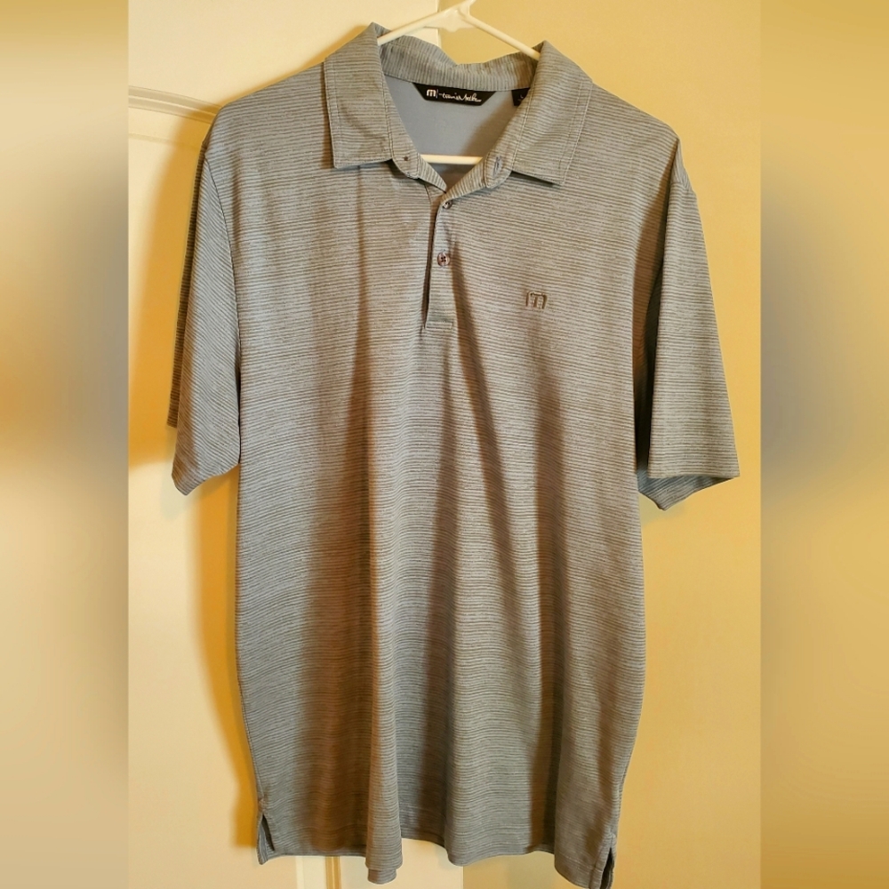 Travis Mathew Men's Light Blue Polo Shirt